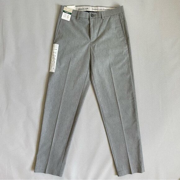 Haggar Perfect Fit Straight Leg Flat Front Dress Pants NWT Men’s 30x30 - Picture 1 of 6